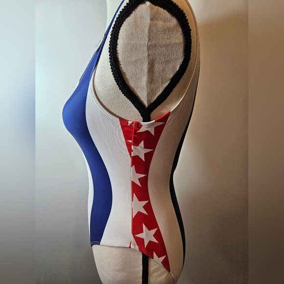 Stars & Stripes Forever 21 Women's Swim Bathing One Piece Suit Size S #W-355 - Picture 3 of 8